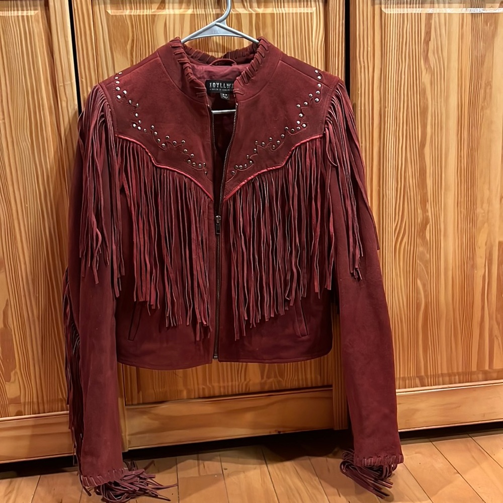 Idyllwind leather fringe jacket size small